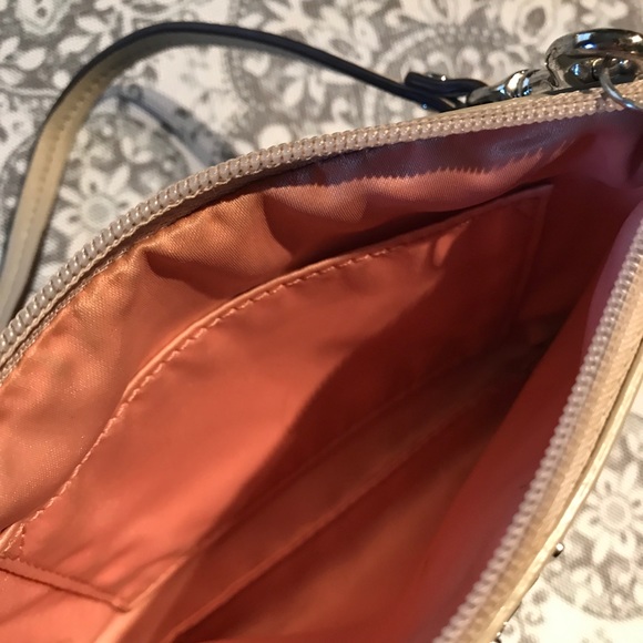 Coach Silver/Cream Wristlet - Picture 4 of 4